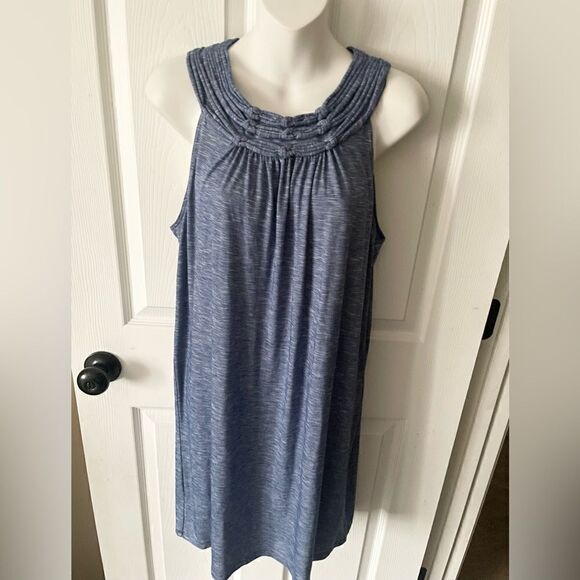 Max Studio Blue Sleeveless Flowy Dress With Rope Neck Size S - Picture 1 of 7